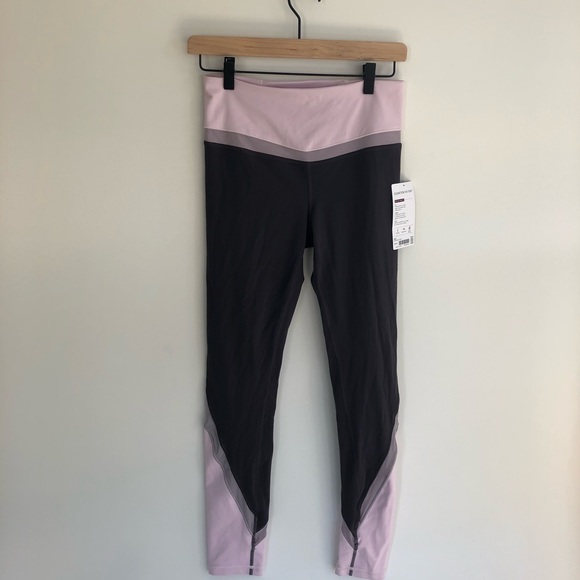 NWT Athleta Elevation 7/8 Tight Gray/Pink ST - Picture 2 of 5